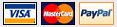 Visa, MasterCard, PayPal